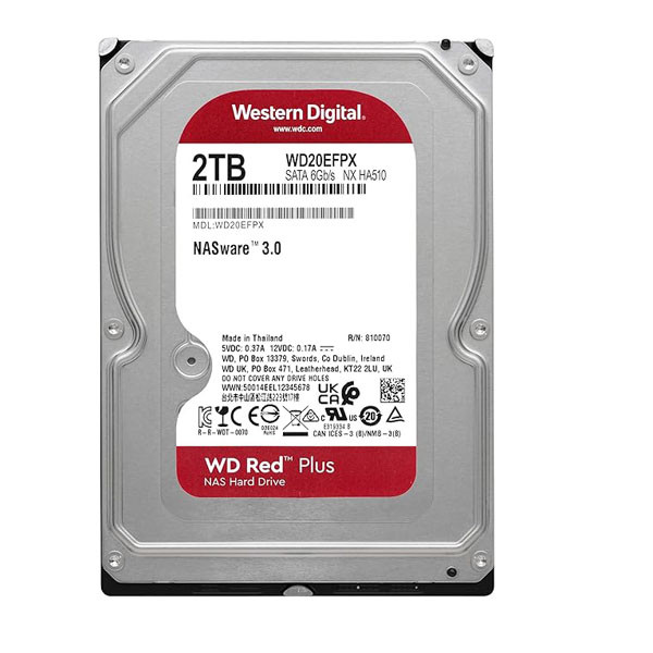 هارددیسک اینترنال وسترن دیجیتال مدل Red Plus WD20EFRX ظرفیت 2 ترابایت