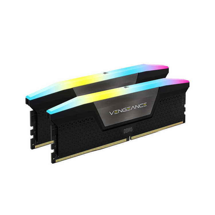 رم دسکتاپ کورسیر DDR5 دو کاناله 32 گیگابایت مدل VENGEANCE RGB سرعت 6200 مگاهرتز تایمینگ CL36 با هیتسینک خنککننده