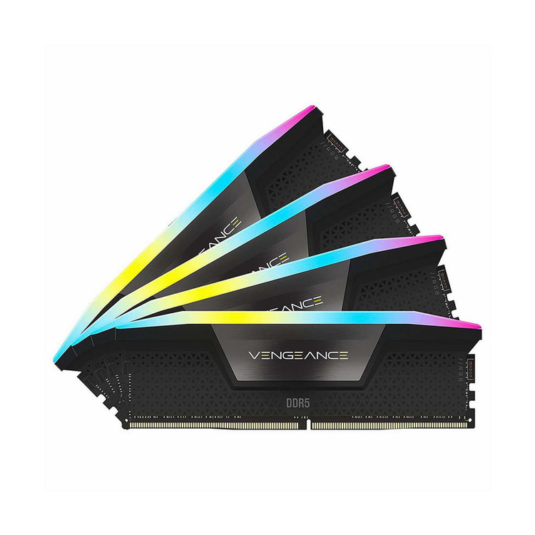 رم دسکتاپ کورسیر DDR5 دو کاناله 32 گیگابایت مدل VENGEANCE RGB سرعت 6200 مگاهرتز تایمینگ CL36 با هیتسینک خنککننده