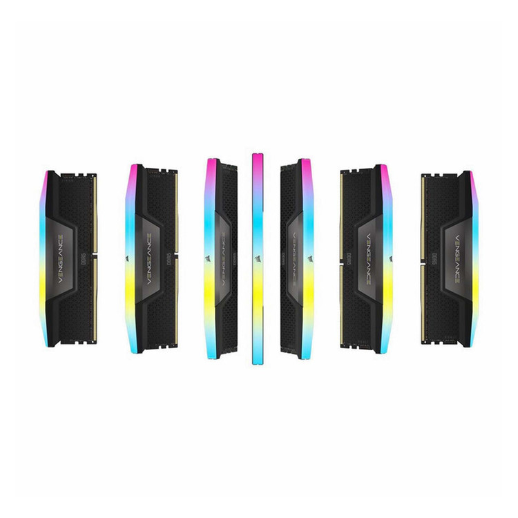 رم دسکتاپ کورسیر DDR5 دو کاناله 32 گیگابایت مدل VENGEANCE RGB سرعت 6200 مگاهرتز تایمینگ CL36 با هیتسینک خنککننده