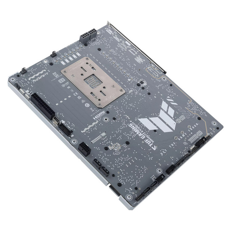 مادربرد ایسوس مدل TUF GAMING B850-BTF WIFI W، فرم فاکتور ATX، سوکت AMD AM5، دارای چهار اسلات رم DDR5، دارای 3 اسلات M.2، دارای Wi-Fi 7 و بلوتوث داخلی، پشتیبانی از پردازندههای Ryzen 9000، چیپست AMD B850، پشتیبانی از اورکلاک پردازنده و پمپ AIO