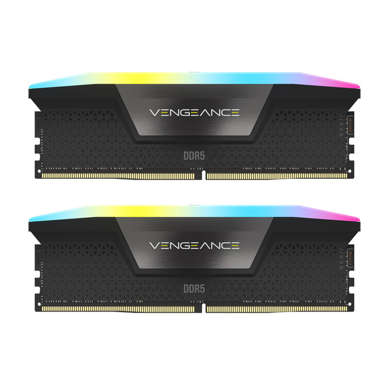 رم دسکتاپ کورسیر مدل VENGEANCE RGB DDR5 دو کاناله 32 گیگابایت 5600 مگاهرتز تایمینگ CL40 با هیتسینک خنککننده