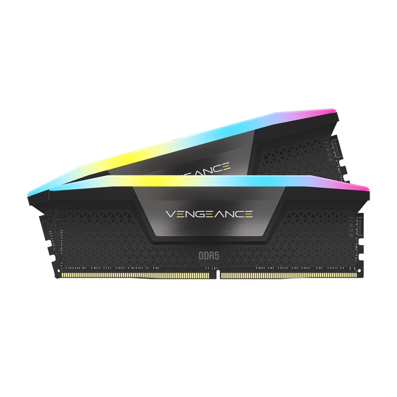 رم دسکتاپ کورسیر مدل VENGEANCE RGB DDR5 دو کاناله 32 گیگابایت 5600 مگاهرتز تایمینگ CL40 با هیتسینک خنککننده
