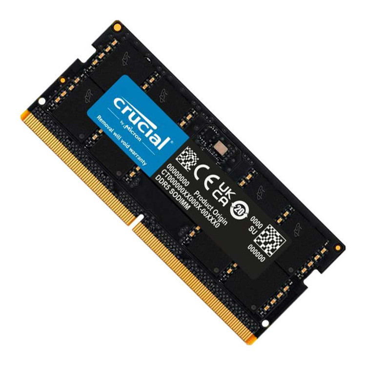 رم لپتاپ کروشیال مدل CT16 DDR5 تک کاناله 32 گیگابایت 4800 مگاهرتز CL40 با ولتاژ کاری 1.2 ولت