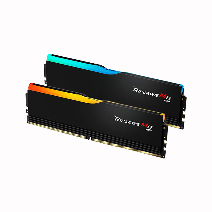 رم دسکتاپ DDR5 دوکاناله 6000 مگاهرتز CL36 جی اسکیل مدل RIPJAWS M5 RGB Black ظرفیت 32 گیگابایت
