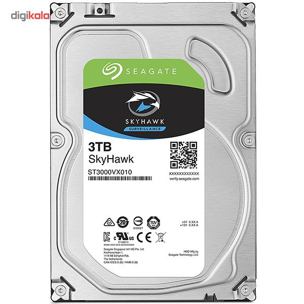 هارددیسک اینترنال سیگیت مدل SkyHawk ST3000VX010 ظرفیت 3 ترابایت