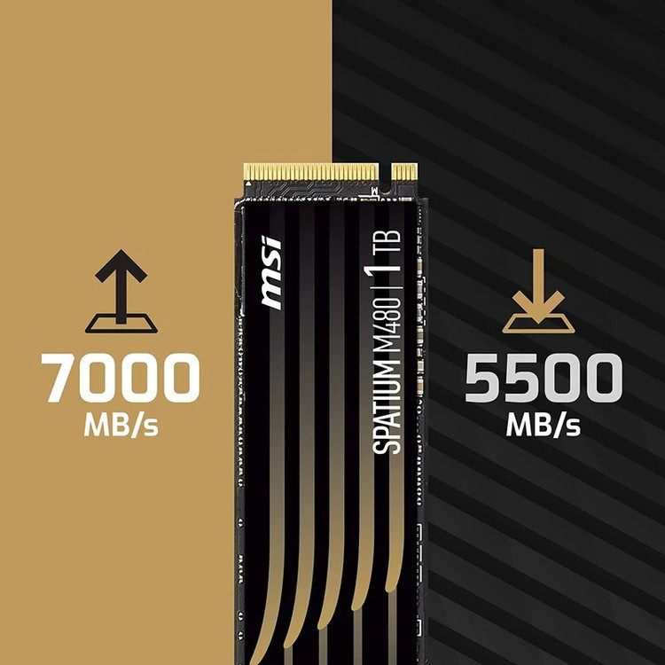 اس اس دی اینترنال ام اس آی مدل SPATIUM M480 PRO PCIe 4.0 NVMe M.2 ظرفیت دو ترابایت