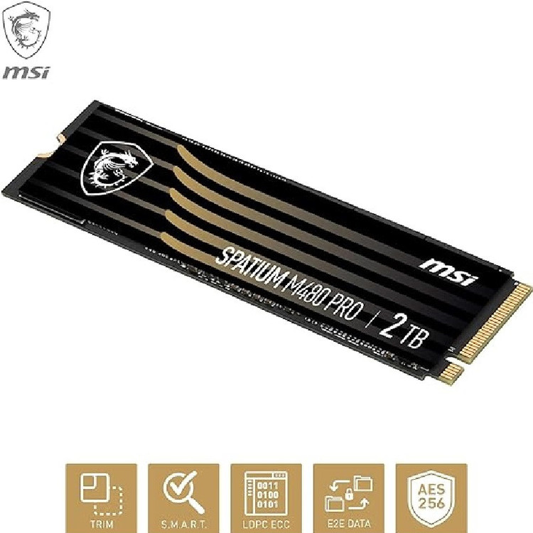 اس اس دی اینترنال ام اس آی مدل SPATIUM M480 PRO PCIe 4.0 NVMe M.2 ظرفیت دو ترابایت
