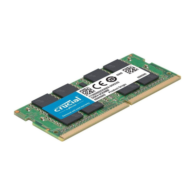 رم لپتاپ کروشیال مدل CT32 ظرفیت 32 گیگابایت، DDR4 از نوع SO-DIMM با فرکانس 3200 مگاهرتز و تایمینگ CL22