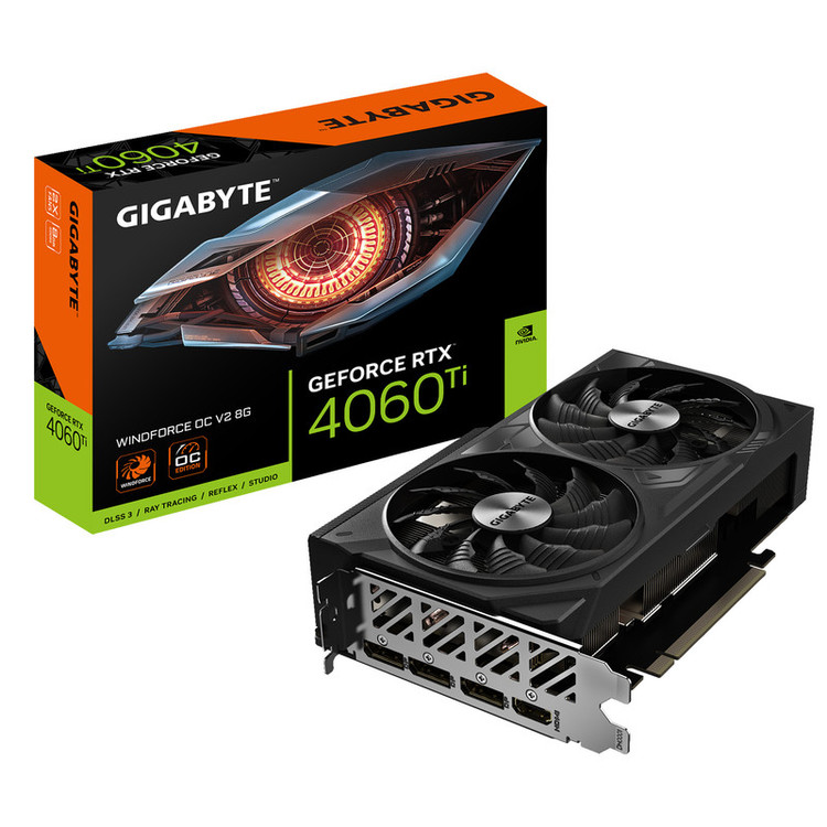 کارت گرافیک گیگابایت مدل GeForce RTX 4060 Ti WINDFORCE OC V2 8G