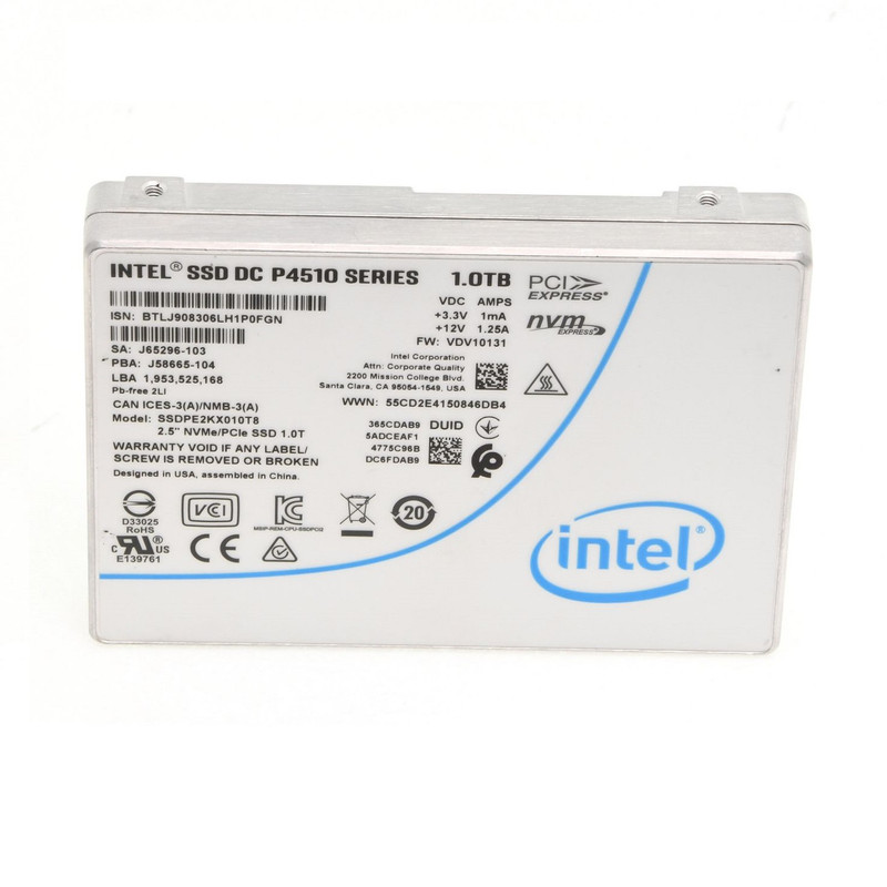 اس اس دی اینترنال U.2 PCIe Gen3 x4 اینتل مدل P4510 ظرفیت 1 ترابایت