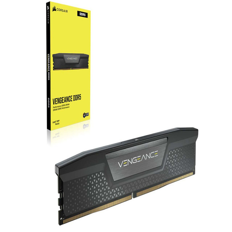 رم دسکتاپ DDR5 کورسیر مدل VENGEANCE ظرفیت 32GB دوکاناله 4800MHz با تایمینگ CL40 و هیتسینک خنککننده