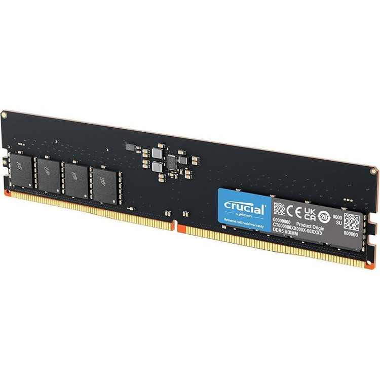 رم دسکتاپ کروشیال مدل UDIMM DDR5 تک کاناله ظرفیت 16 گیگابایت فرکانس 4800 مگاهرتز تایمینگ CL40 ولتاژ کاری 1.1 ولت