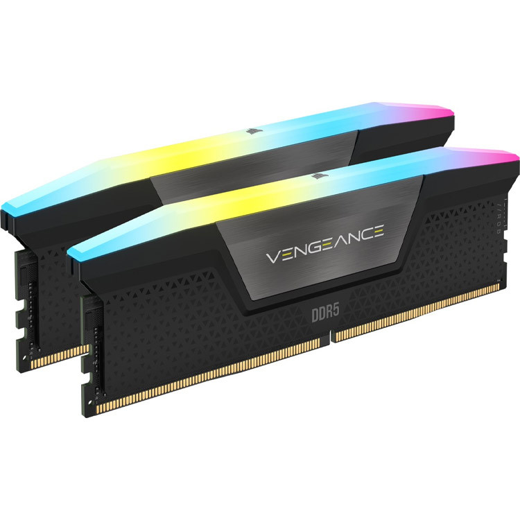 رم دسکتاپ کورسیر DDR5 دو کاناله 32 گیگابایت 6000 مگاهرتز مدل VENGEANCE RGB با تایمینگ CL36 و هیتسینک خنککننده