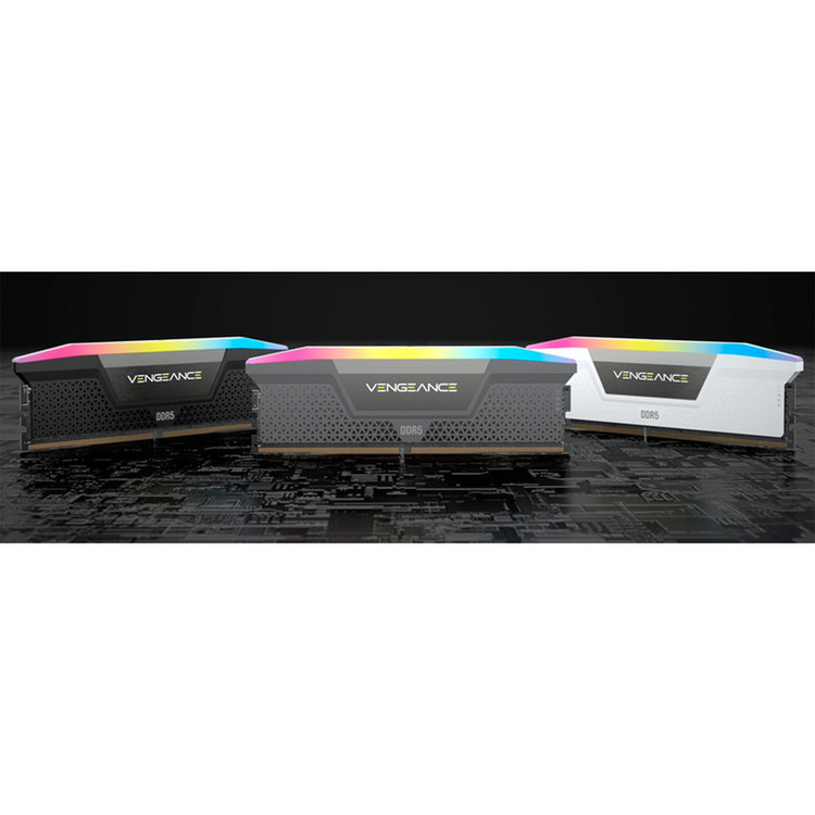 رم دسکتاپ کورسیر DDR5 دو کاناله 32 گیگابایت 6000 مگاهرتز مدل VENGEANCE RGB با تایمینگ CL36 و هیتسینک خنککننده