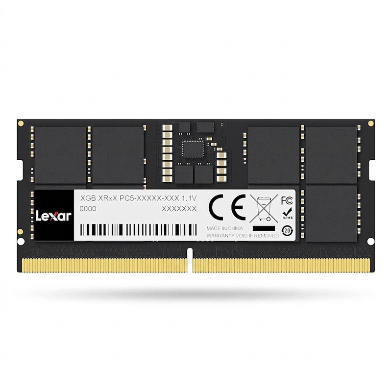 رم لپ‌تاپ لکسار 16 گیگابایت DDR5 5600 مگاهرتز CL46 SO-DIMM 262 پین، تک‌کاناله