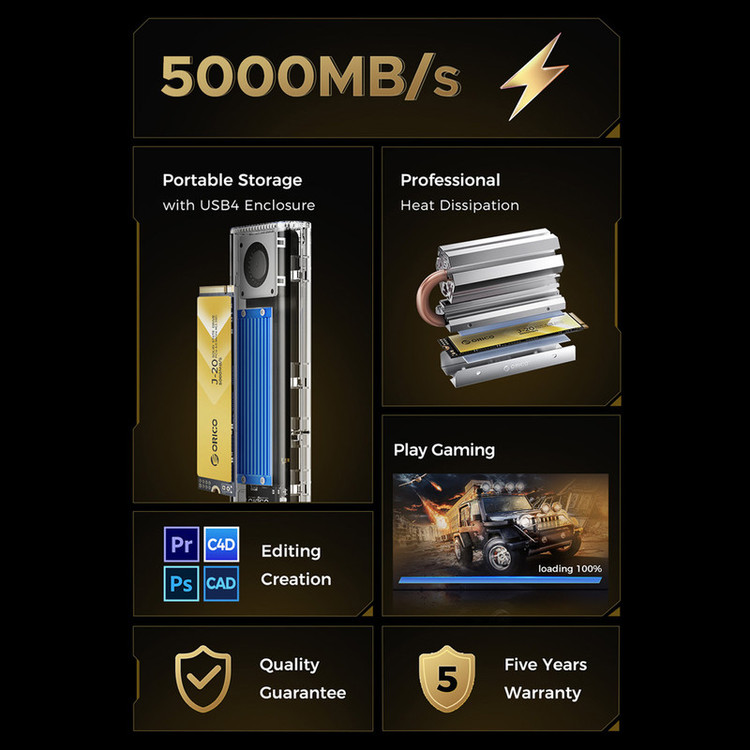 اس اس دی اینترنال PCIe Gen4 x4 اوریکو مدل J20-4TB ظرفیت 4 ترابایت