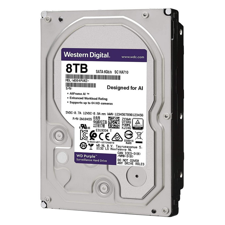 هارددیسک اینترنال وسترن دیجیتال مدل Purple WD84PURZ ظرفیت 8 ترابایت