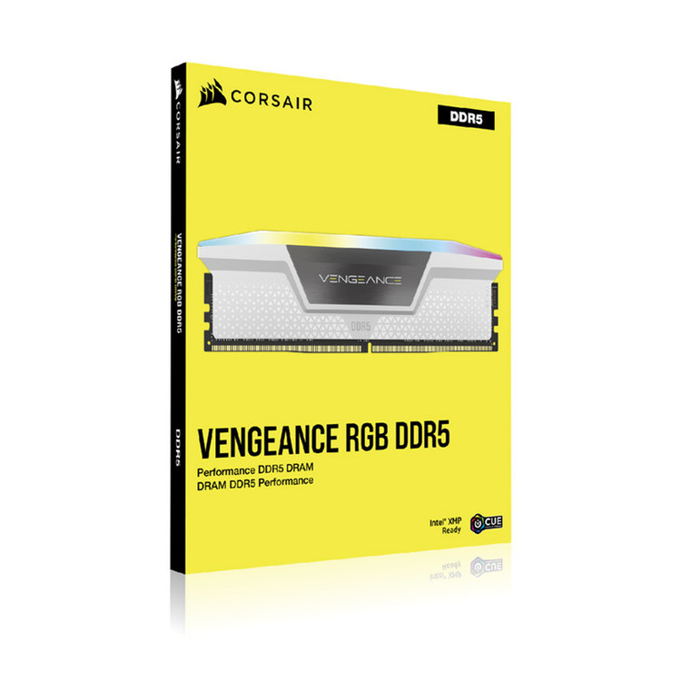 رم دسکتاپ DDR5 دو کاناله 5200 مگاهرتز CL40 کورسیر مدل VENGEANCE RGB WHITE ظرفیت 32 گیگابایت