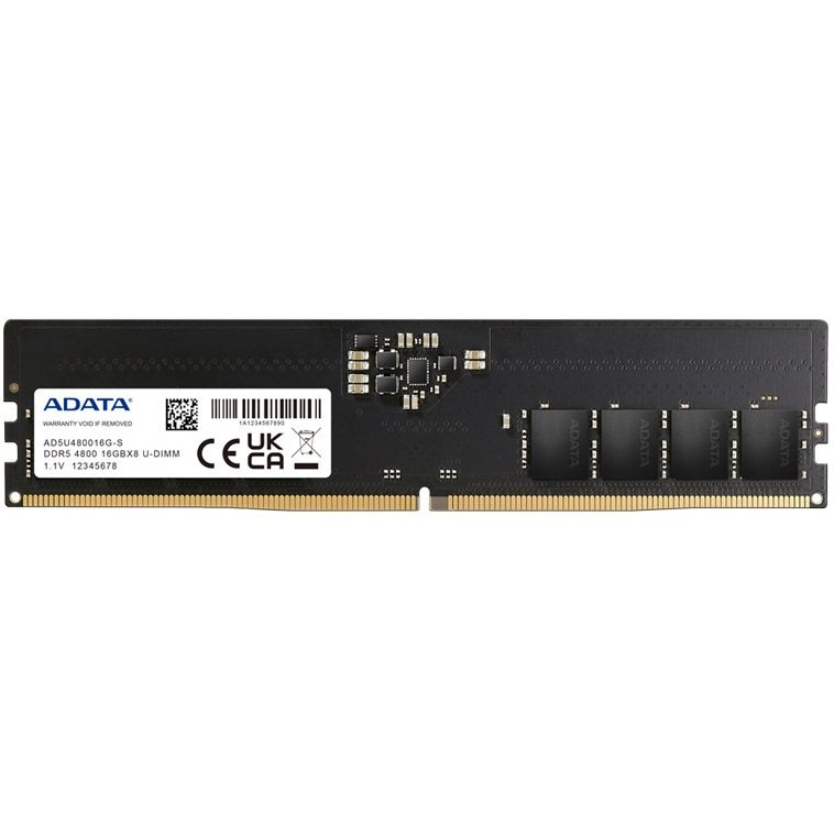 رم دسکتاپ ای دیتا مدل U-DIMM DDR5 4800 S 16G، 16 گیگابایت، DDR5، فرکانس 4800 مگاهرتز، تایمینگ CL40، یک عدد ماژول DIMM، مناسب برای کامپیوتر (Desktop)