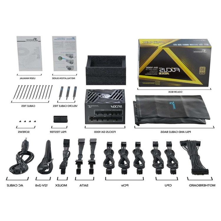 منبع تغذیه کامپیوتر 1000W وات سی سونیک مدل FOCUS GX ATX 3.1