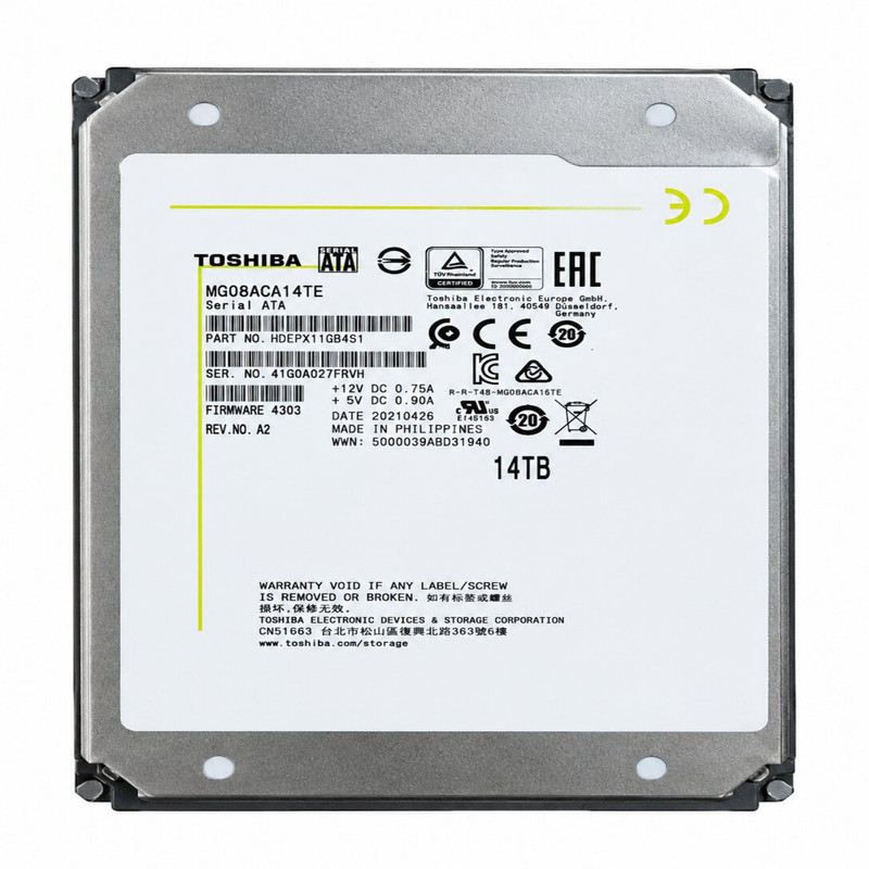 هارد دیسک اینترنال توشیبا با رابط SATA مدل TOSHIBA-MG SERIES ENTERPRISE MG08ACA14TE ظرفیت 14 ترابایت
