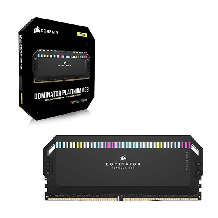 رم دسکتاپ کورسیر Dominator Platinum RGB DDR5 دو کاناله 32 گیگابایت 6000 مگاهرتز CL36 با هیتسینک خنککننده