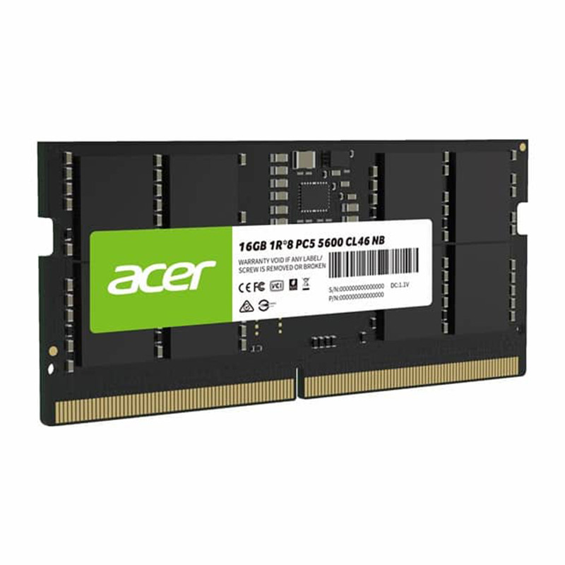 رم لپتاپ DDR5 تک کاناله 4800 مگاهرتز CL40 ایسر مدل SD200 ظرفیت 16 گیگابایت