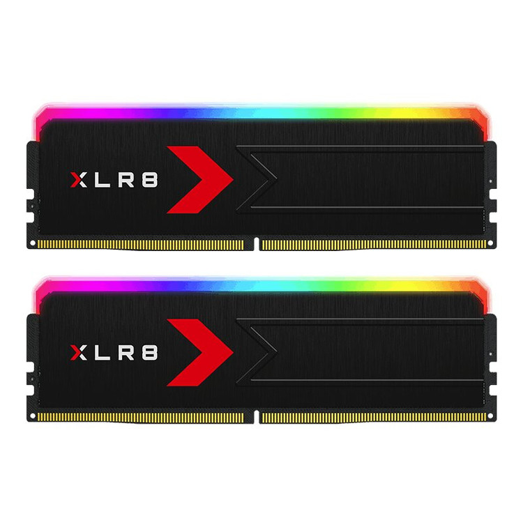 رم دسکتاپ DDR5 دو کاناله 6000 مگاهرتز CL30 پی ان وای مدل XLR8 RGB ظرفیت 64 گیگابایت