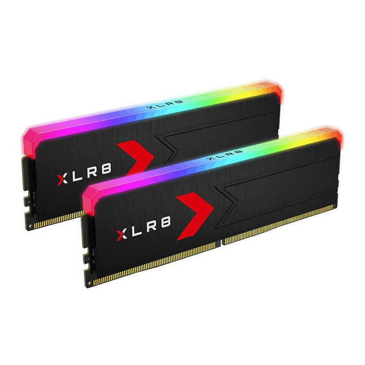 رم دسکتاپ DDR5 دو کاناله 6000 مگاهرتز CL30 پی ان وای مدل XLR8 RGB ظرفیت 64 گیگابایت